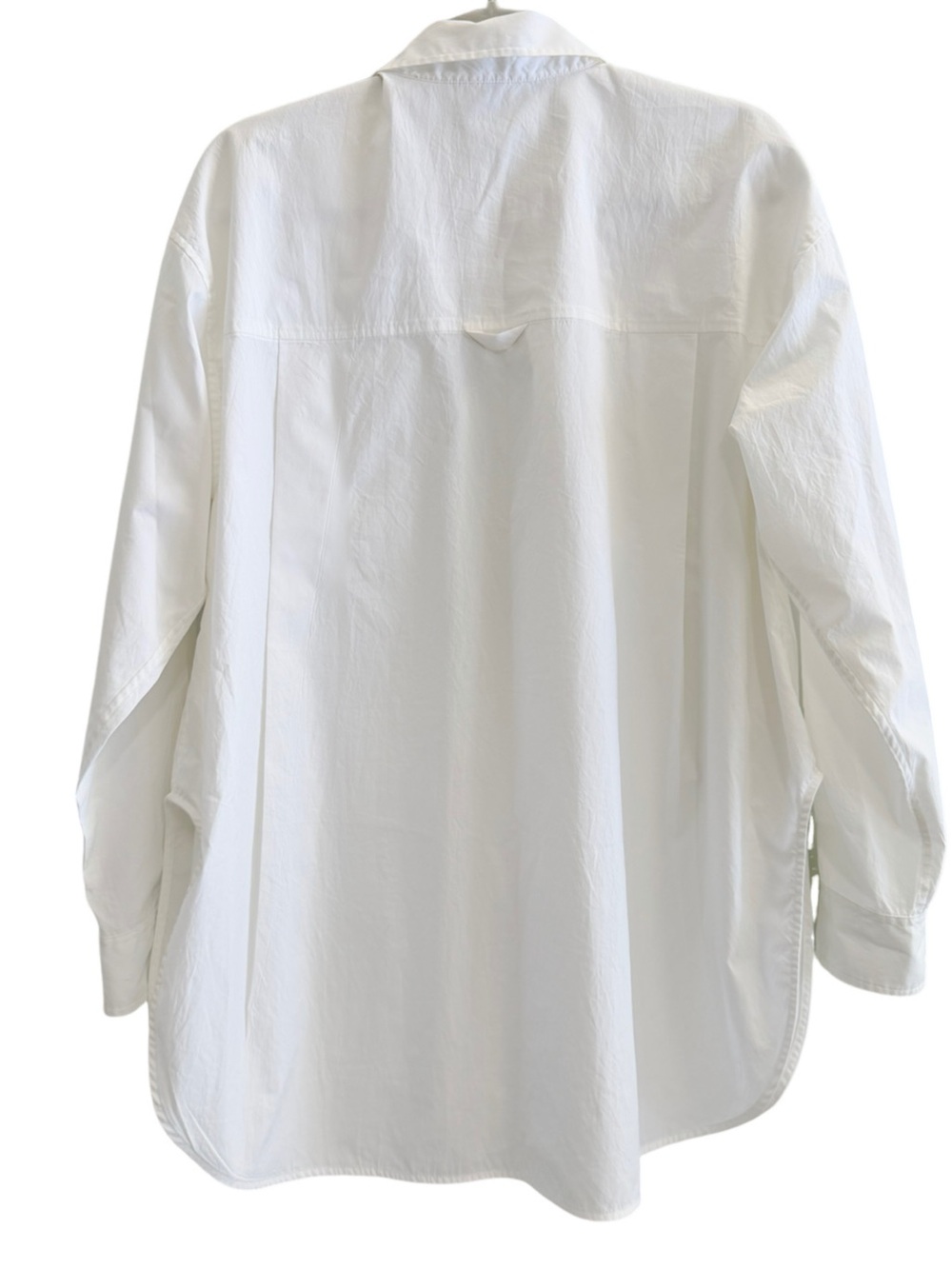 ATHLETA Performance Poplin Oversized Button Down Shirt White Size Medium - Picture 3 of 9
